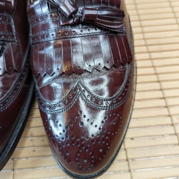 Bostonian USA Made Burgundy Leather Kilt Tassel Slip On Loafers Shoes Men's 11D - Picture 5 of 10